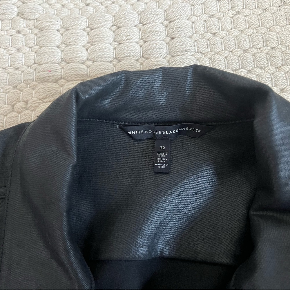 Women's Black Faux Leather Jacket - Picture 2 of 4